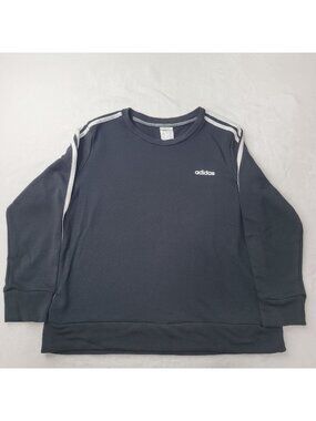 Adidas Climalite Logo Women's Black Crew Neck Sweatshirt Size XL